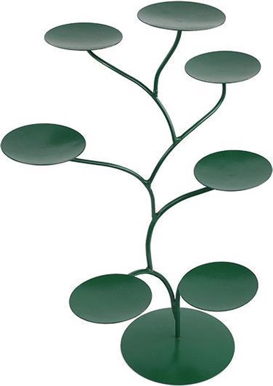 Chakra Lotus display groen - 49x32 - Metaal - Groen