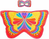Rode regenboogvlinder verkleedset voor meisjes