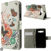 Vlinders kleuren agenda wallet case Samsung Galaxy A3