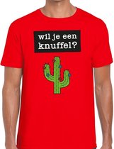 Wil je een Knuffel heren T-shirt rood L