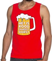 Rood Het is rood en heeft dorst tanktop / mouwloos shirt heren 2XL