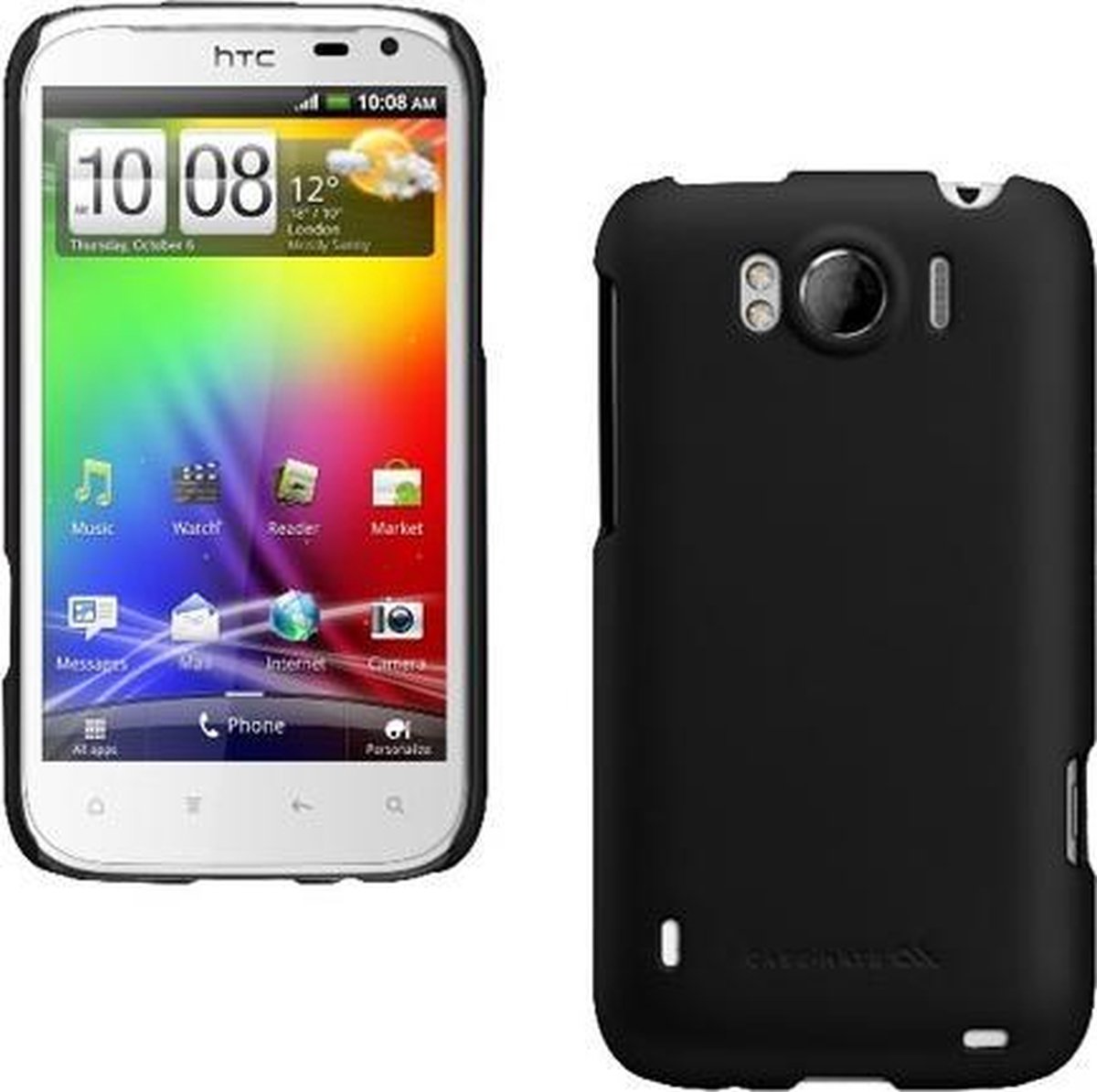 HTC Sensation XL hoesje - Case-Mate - Zwart - Kunststof