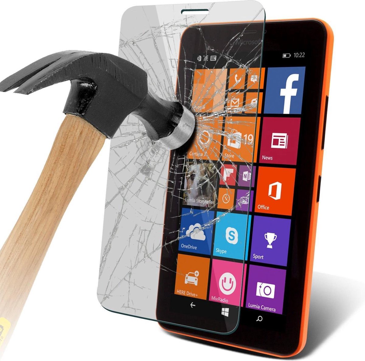 Microsoft Lumia 640 XL glazen Screen protector Tempered Glass 2.5D 9H (0.3mm)