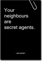 Poster - Your neighbours are secret agents