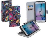 Fantasie design TPU bookcase Smartphonehoesje voor Samsung Galaxy S6 wallet case
