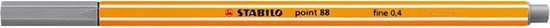 STABILO point 88 - Fineliner 0,4 mm - Lichtgrijs - per stuk