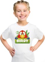 Birdy de papegaai t-shirt wit voor kinderen - unisex - papegaaien shirt L (146-152)