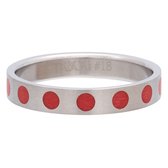 iXXXi Vulring 4mm Round Red Zilverkleurig - maat 17