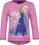Disney Frozen Shirt - Lange Mouw - Roze - Maat 122/128 - 8 jaar/128 cm
