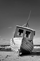 Tuinposter | Tuindoek - Bootje op strand