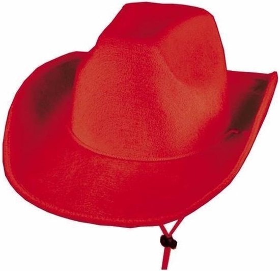 Rode vilt cowboyhoed voor volwassenen bol.com
