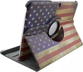 Xssive Tablet Hoes Case Cover 360° draaibaar voor Samsung Tab 4 10 inch T530 T533 T535 T531 Retro US - VS - Amerikaans Vlag