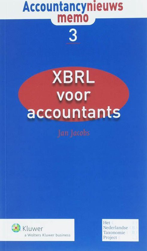 Cover van het boek 'XBRL voor accountants / druk 1' van J. Jacobs