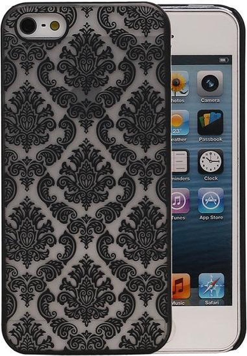 Apple iPhone 5/5S - Brocant Hardcase Hoesje Zwart