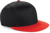 Beechfield baseball cap kinderen Rood/zwart