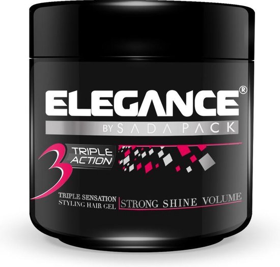 Elegance Triple Action Gel 500ml (Extra Strong Hold- Roze)