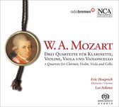 Mozart: 3 Quartets for Clarinet, Violin, Viola & Cello