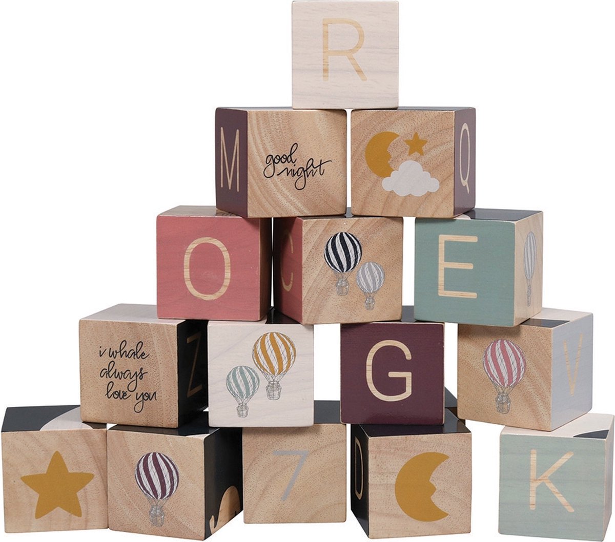 Filibabba Houten Blokken Speelgoed - Wooden Blocks - One Size