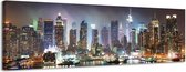 Manhattan - Canvas Schilderij Panorama 158 x 46 cm