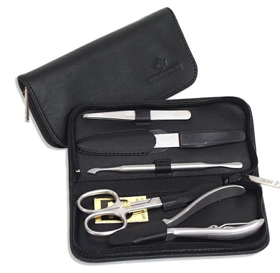 Set De Manucure WINDROSE Merino Moda Noir - Neuf, Contient Lime, Pince, Ciseaux