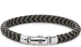 Rebel and Rose Half Round Braided Armband RR-L0062-S-L (Lengte: 21 cm)