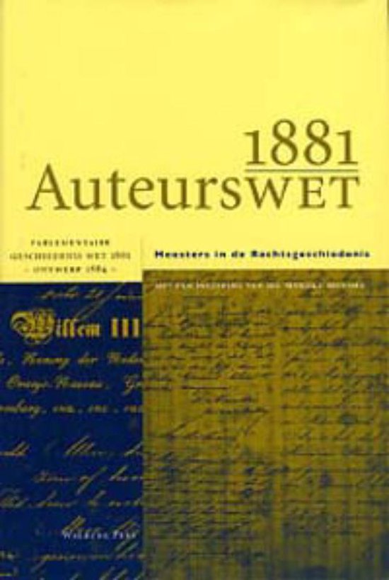 Cover van het boek 'Auteurswet 1881 / druk 1' van  Reinsma