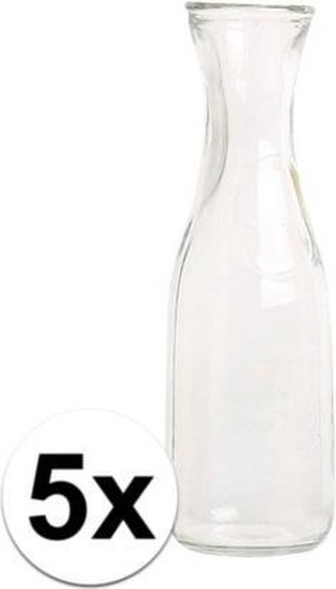 Verplicht alledaags NieuwZeeland 5x Glazen karaf 1 liter | bol.com