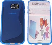Samsung Galaxy S7 Edge S Line Gel Silicone Case Hoesje Transparant Blauw Blue
