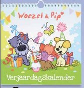 Verjaardagskalender Woezel en Pip - Geen Jaartal - Ophangbaar - Groen - 21 x 21 x 0,6 cm