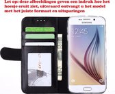 Premium Leer Leren Lederen Hoesje Book - Wallet Case Boek Hoesje voor Samsung Galaxy S6 Edge Plus G928 Zwart