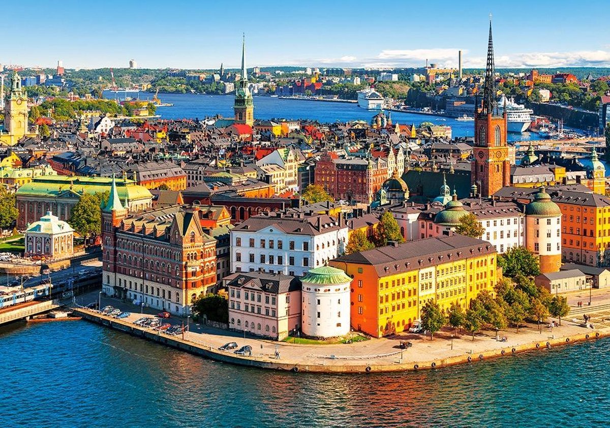 Castorland The Old Town of Stockholm Sweden – Puzzel – 500 stukjes – Satijnen afwerking – Perfecte pasvorm – Europese kwaliteit — afbeelding 2