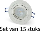 Dimbare LED GU10 inbouwspot | 5W | Set van 15 stuks Met Philips LED lamp