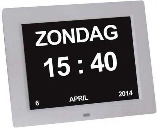 bol.com | Digitale Kalender klok - Klok met tijd en datum- kalenderklok