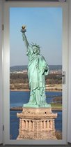 Deurposter 'Lady Liberty' - deursticker 75x195 cm