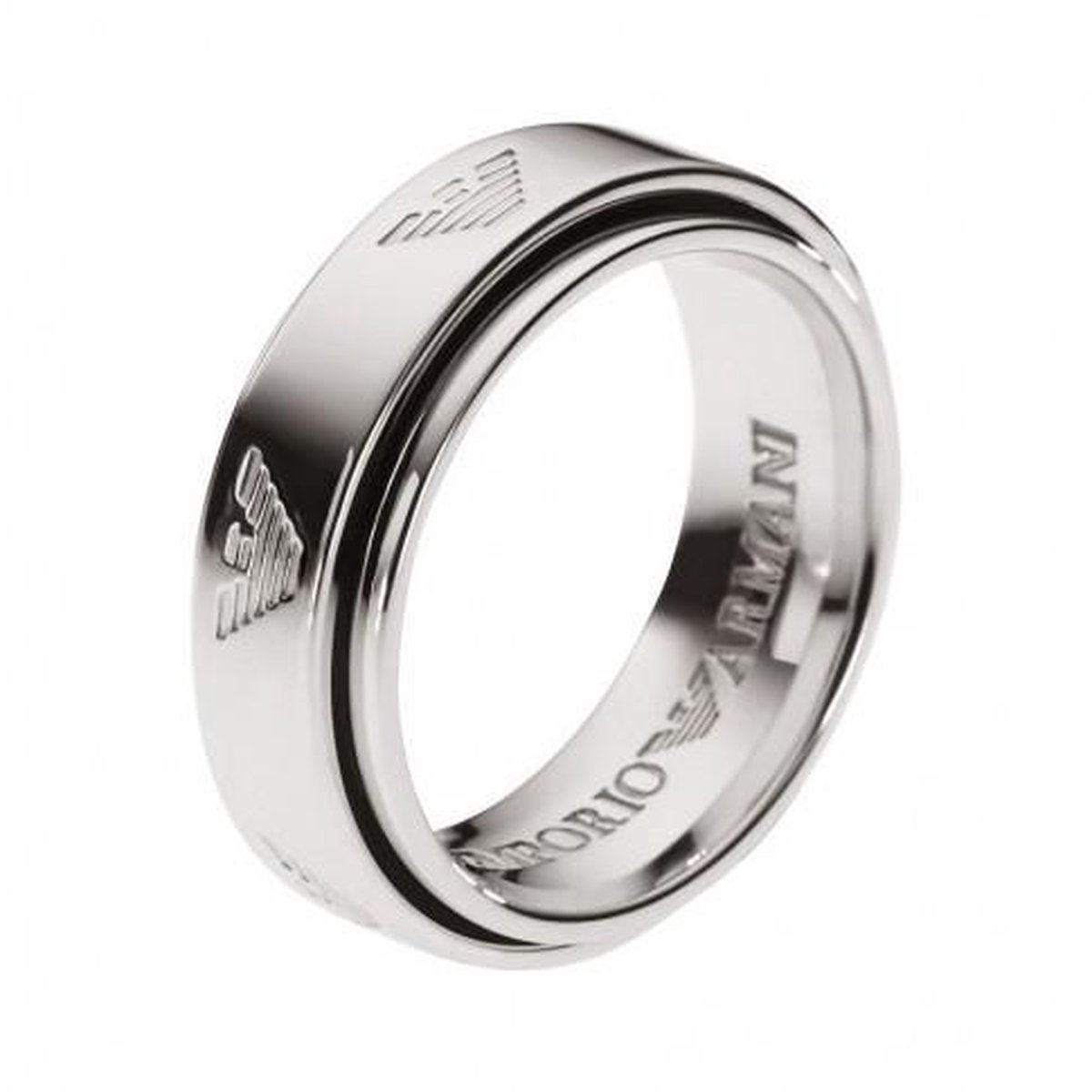 Dubbelzinnig pakket Ga lekker liggen Emporio Armani Lady Steel Ring EG3144040508 | bol.com