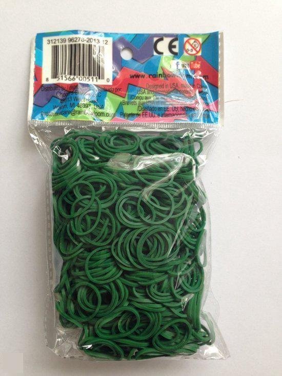 Rainbow Loom Donkergroen 600 st.