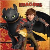 Vegaoo - 20 papieren How to Train Your Dragon servetten