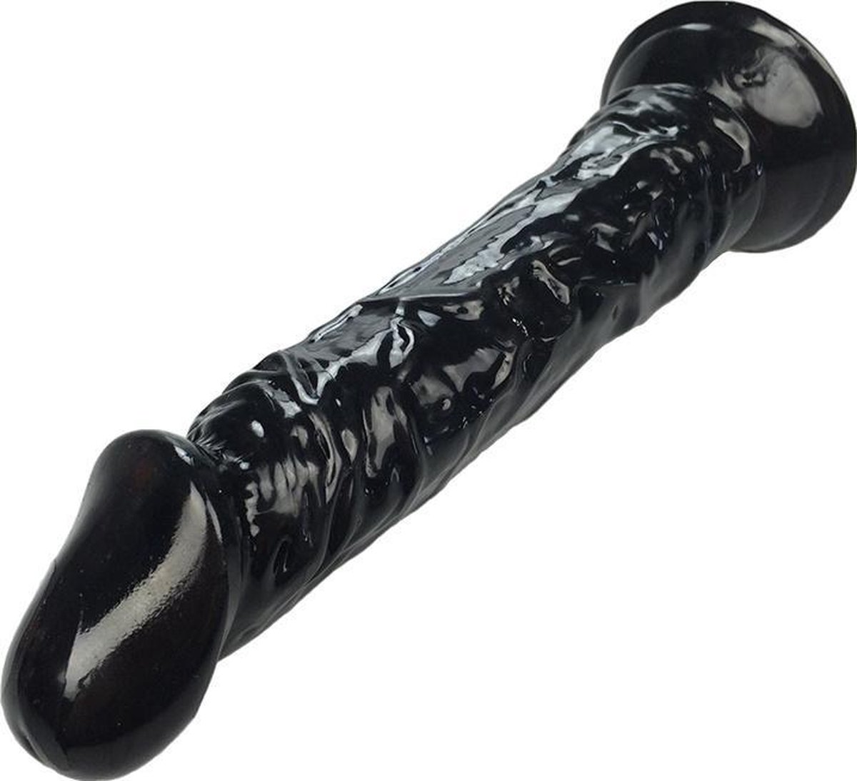 Goedkoopste Dildo Fantasy Pleasure , Dildo met zuignap. Zwart, 23 cm lang. African Lover