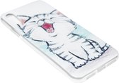 ADEL Siliconen Back Cover Hoesje voor iPhone XS/X - Schattige Kat