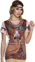 3 stuks: Fotorealistisch shirt - Indiaan squaw - Medium