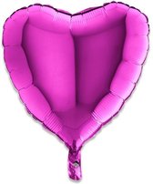 Grabo 18005P-P Heart Shape Balloon Single Pack, Length-18 In