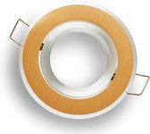 LED line Inbouwspot - Rond - Kantelbaar - GU10 Fitting - Ø 86 mm - Geborsteld Goud