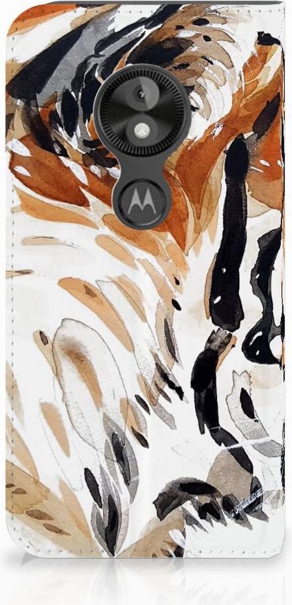 Bookcase Motorola Moto E5 Play Watercolor Tiger
