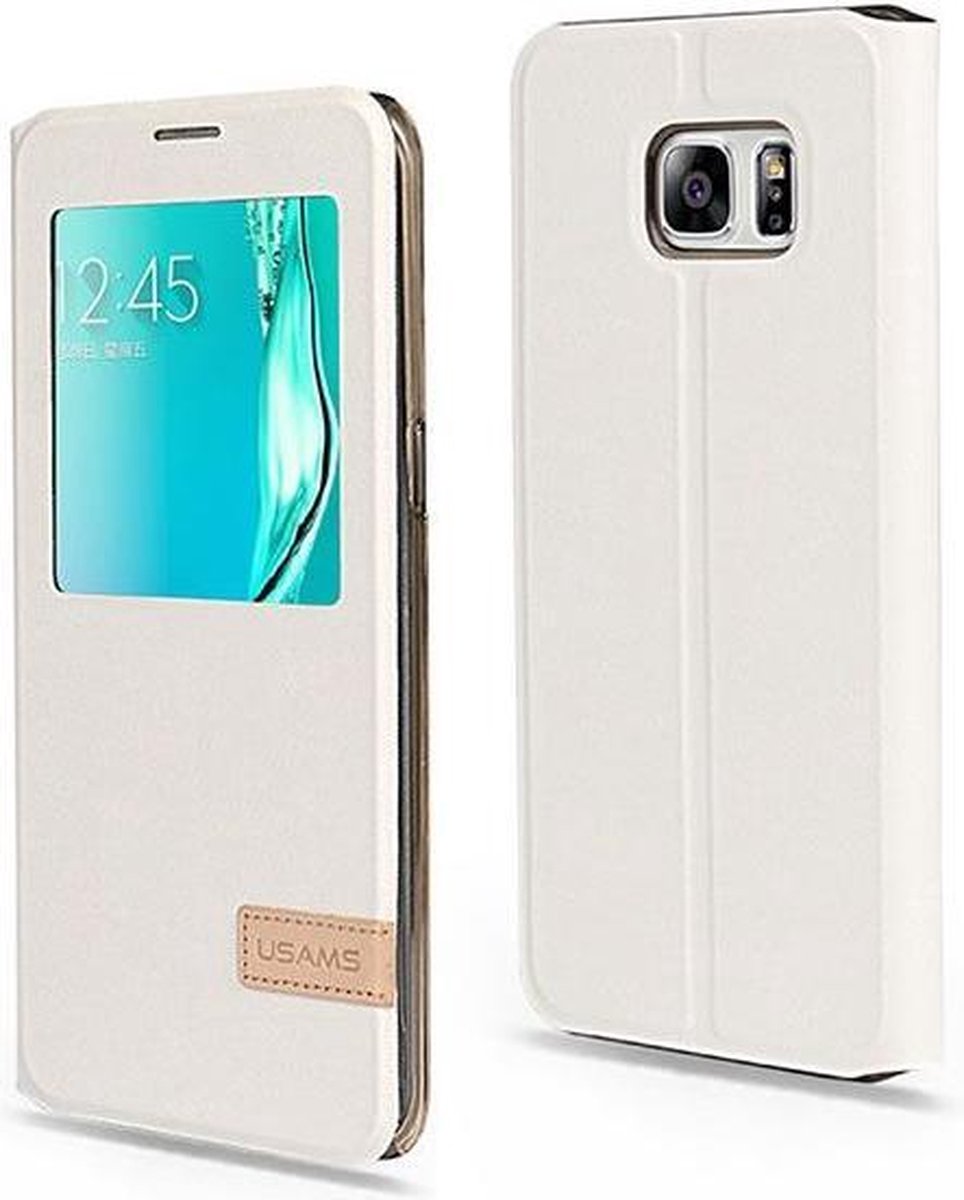 USAMS Muge Series Samsung Galaxy S6 Edge Plus Leather Stand Case Wit