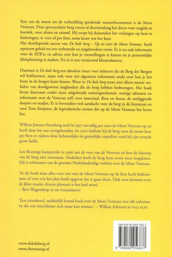 De Kale Berg Op En Over De Mont Ventoux