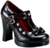 Demonia Hoge hakken -36 Shoes- CRYPTO-06 US 6 Zwart/Rood