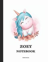 Zoey Wide Ruled Notebook