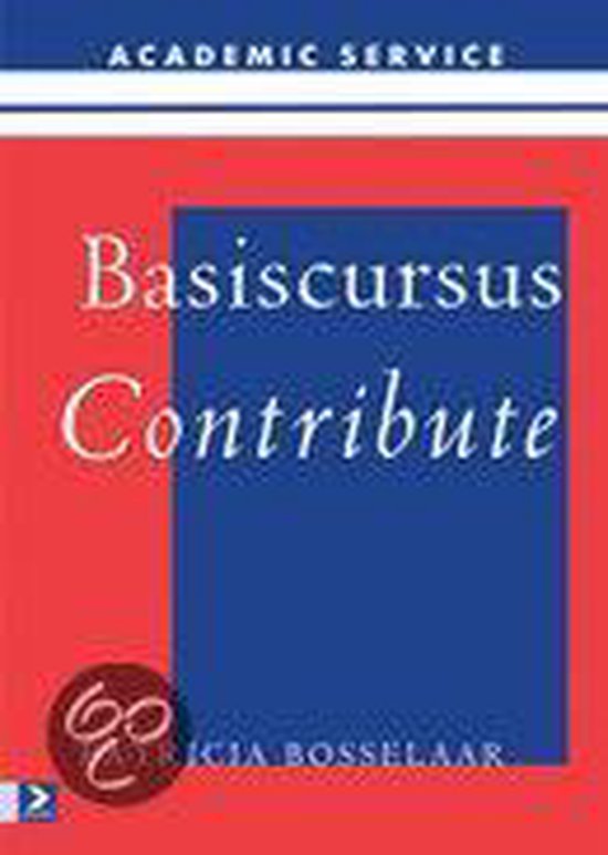 Cover van het boek 'Basiscursus Contribute / druk 1'