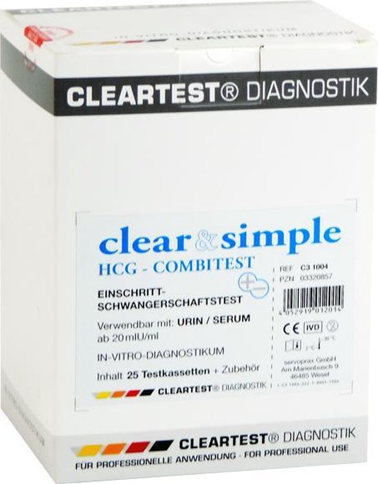 Clear & Simple combi-zwangerschapstest, 25 stuks