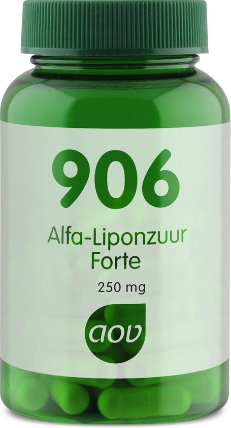 Foto: Aov 906 alfa liponzuur 250 mg 60 vegacaps aminozuren voedingssupplementen